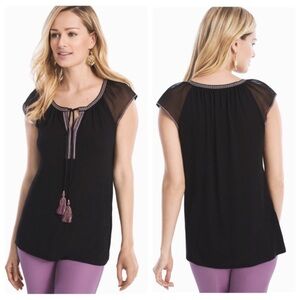 White House Black Market Multimedia Blouse